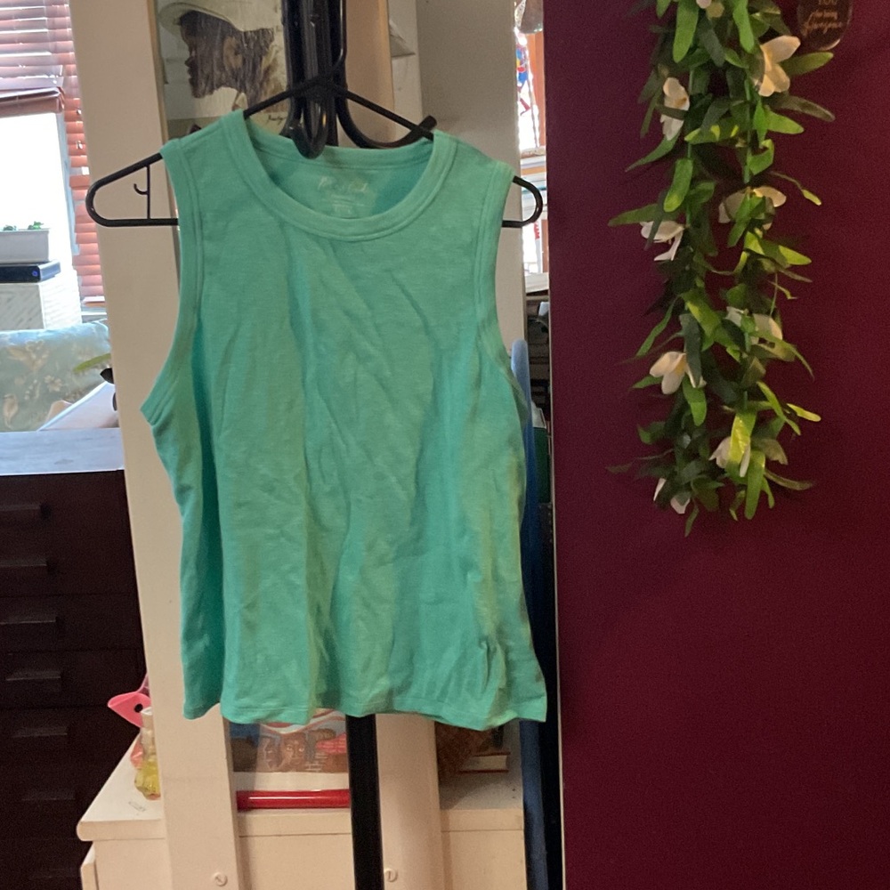 Essentials Sleeveless Aqua Muscle Tee